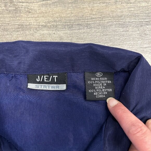 Texas Hold em Button Up Shirt Men Size XL Vintage‎ JET Strtwr AOP Polyester (33) - Picture 3 of 12